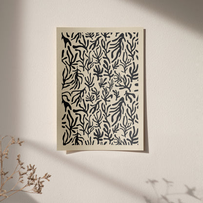 Abstract Floral Shapes Poster
