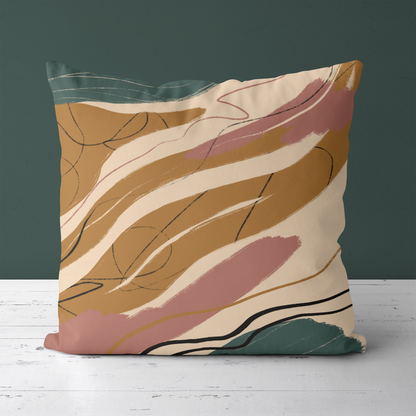 Modern Abstract Colorful Throw Pillow
