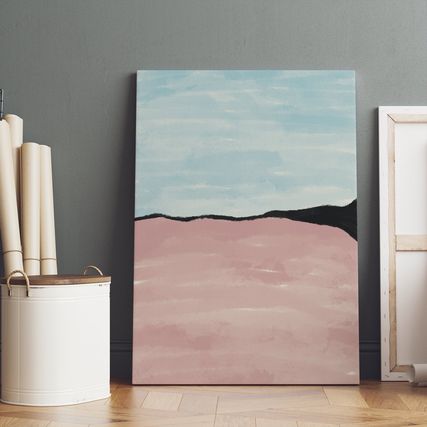 Painted Abstract Coast Canvas Print