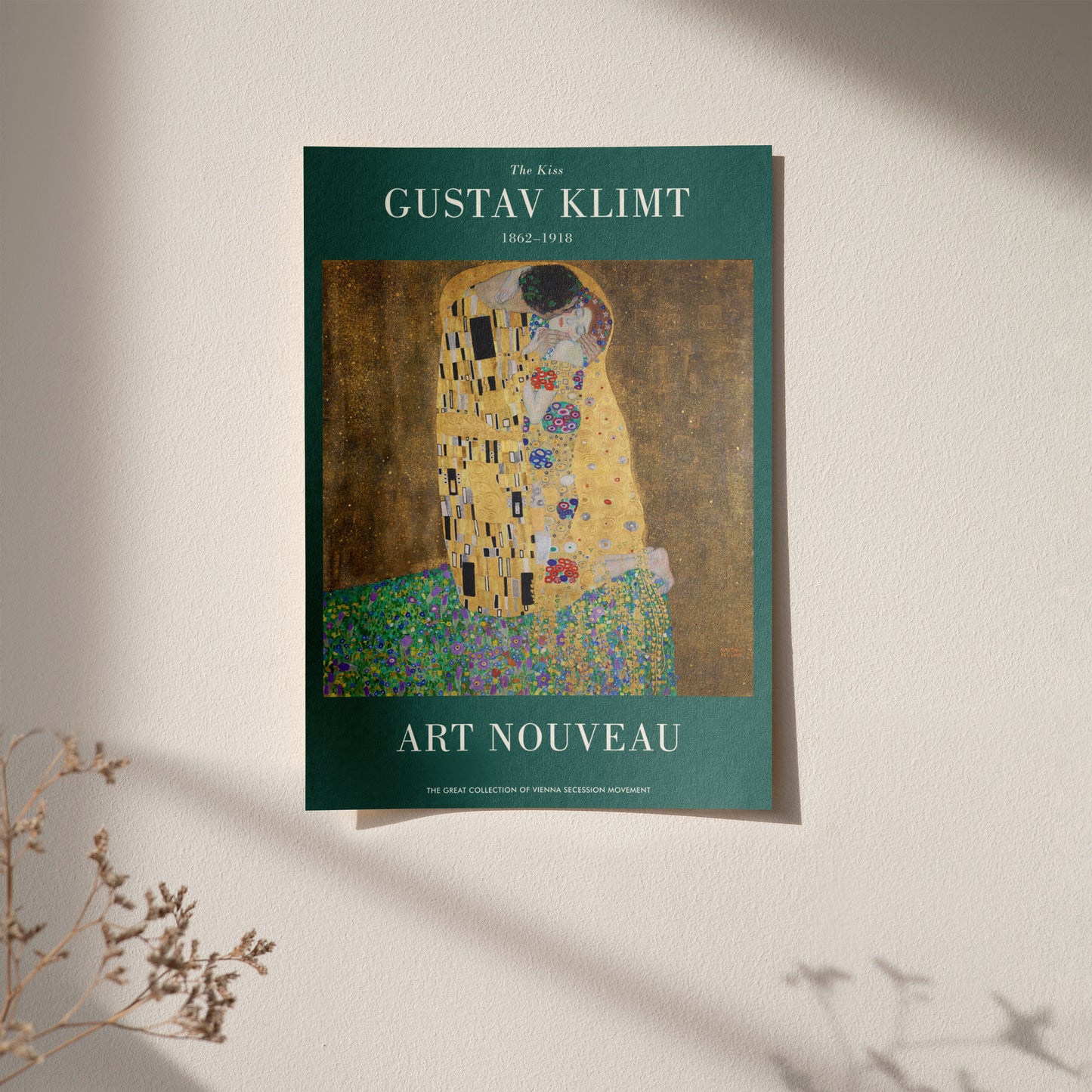 Gustav Klimt, The Kiss Poster