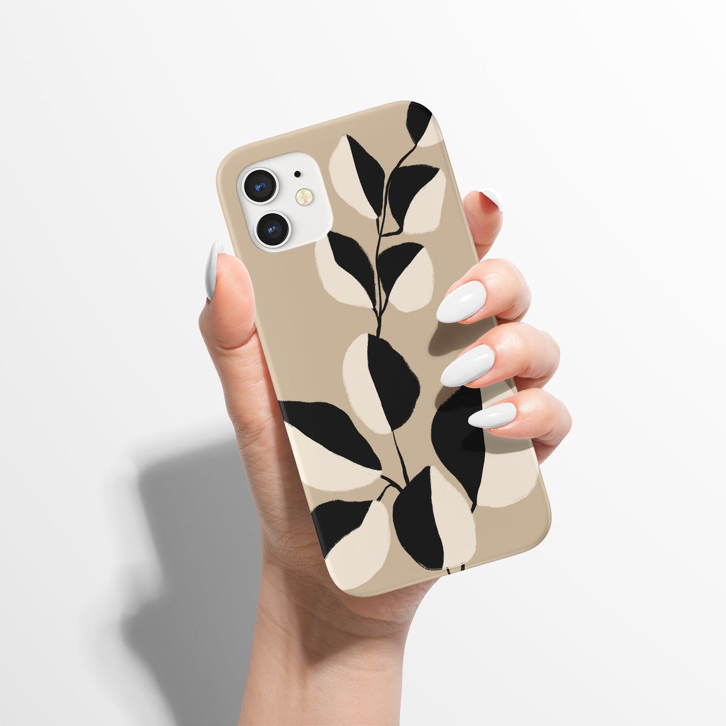Beige&Black Floral iPhone Case