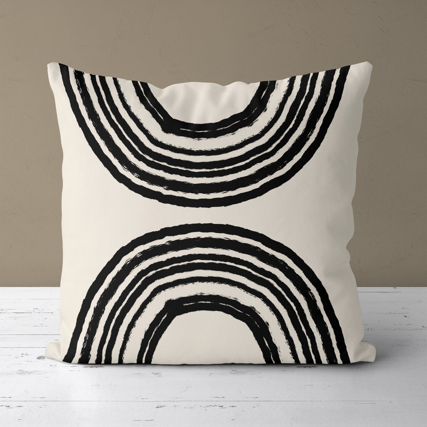 Black Rainbows Modern Aesthetic Throw Pillow