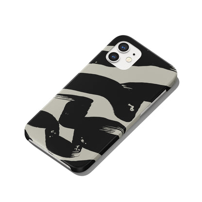 Black Modern Line Art iPhone Case