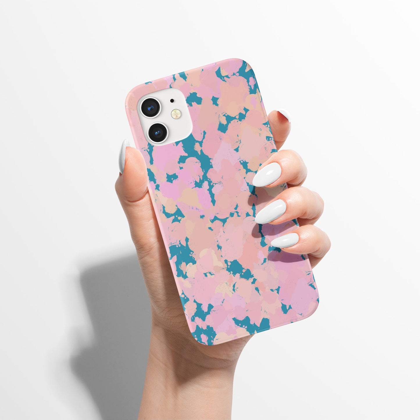Pink Abstract Brushes Pattern iPhone Case