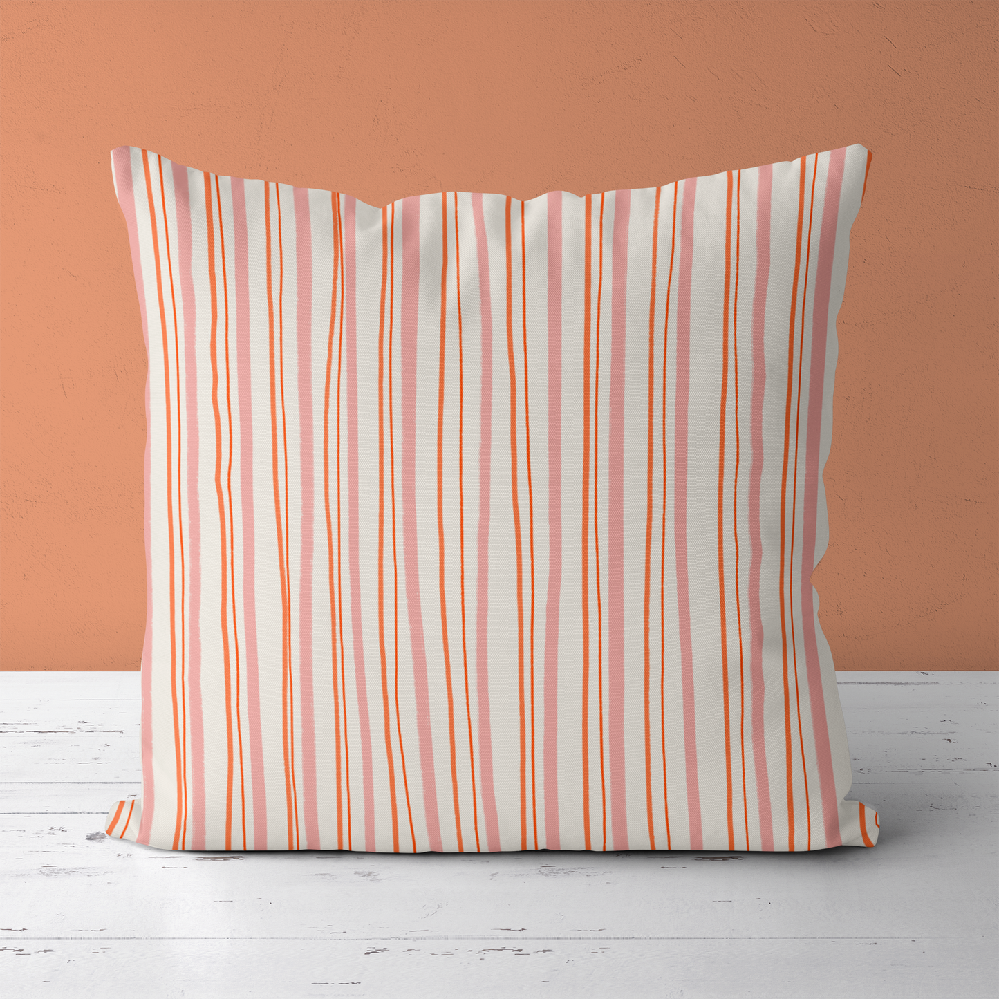 Retro Striped Pattern Throw Pillow