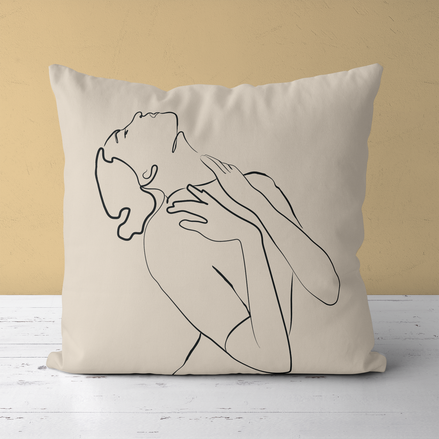 Hand Drawn Dancer Minimalism Throw Pillow