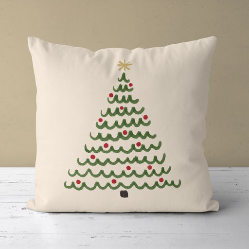 Cute Christmas Tree Throw Pillow
