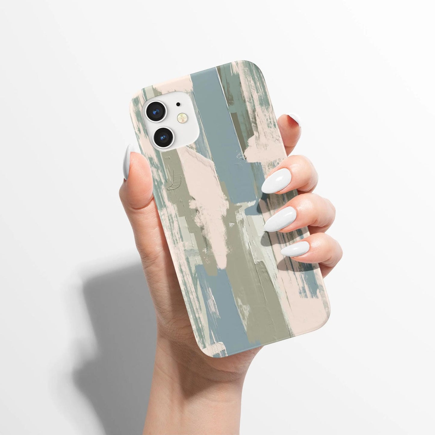 Pastel Blue Abstract Painting iPhone Case