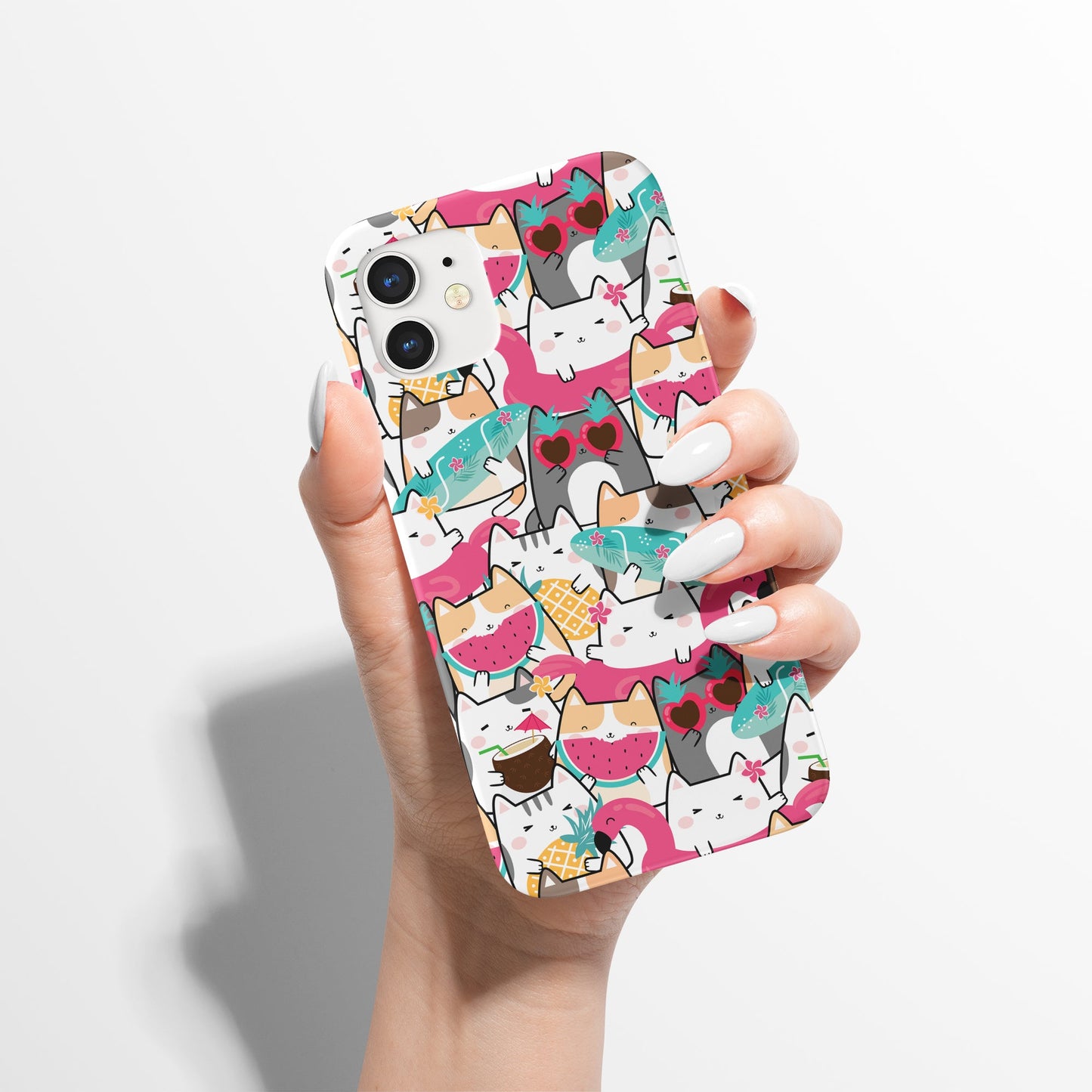 Cute Hawaii Summer Cats iPhone Case