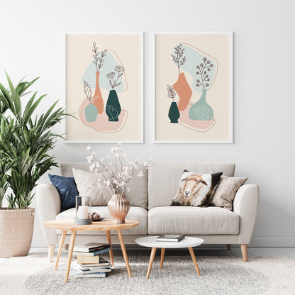 Set of 2 Pastel Nature Posters