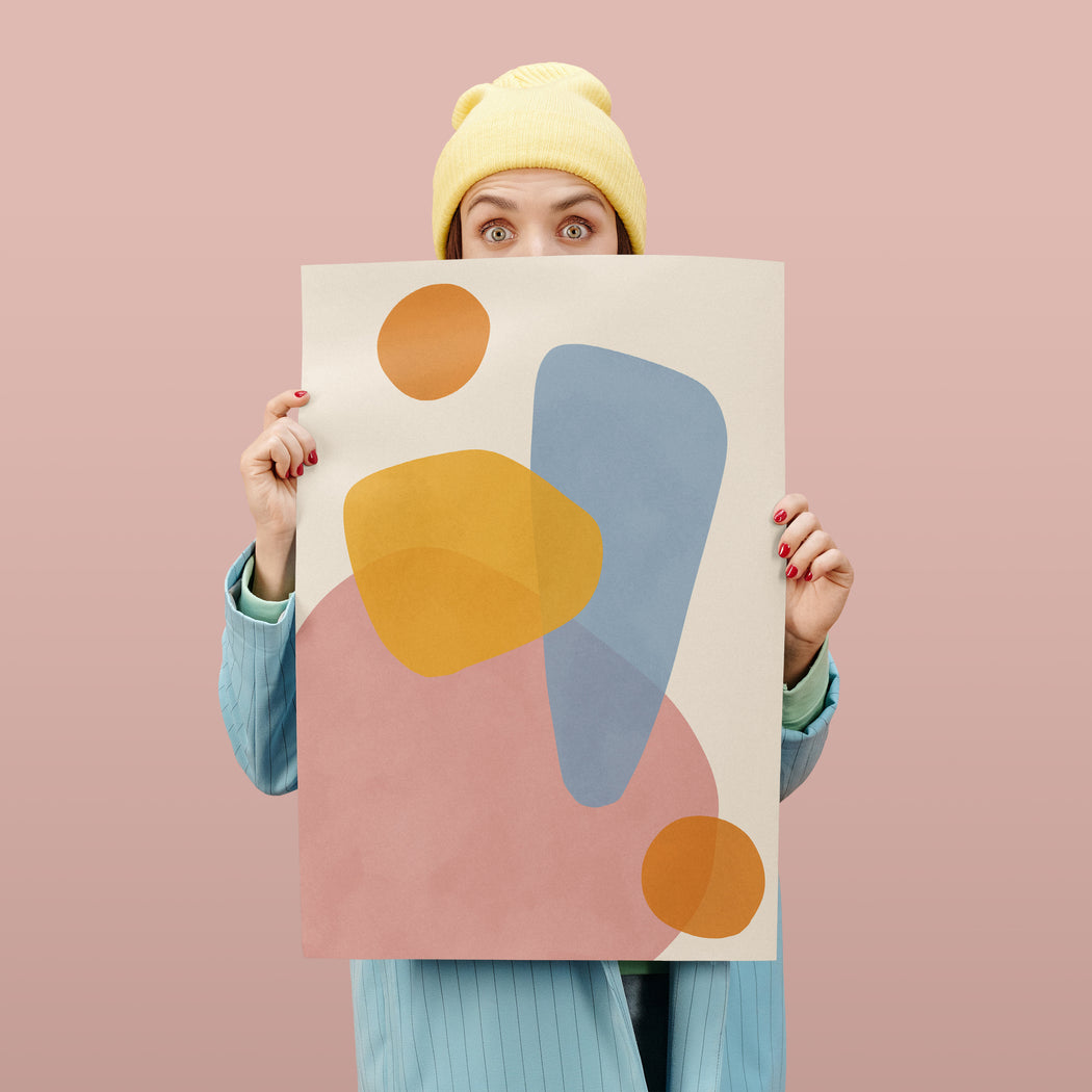 Abstract Colorful Shapes Poster