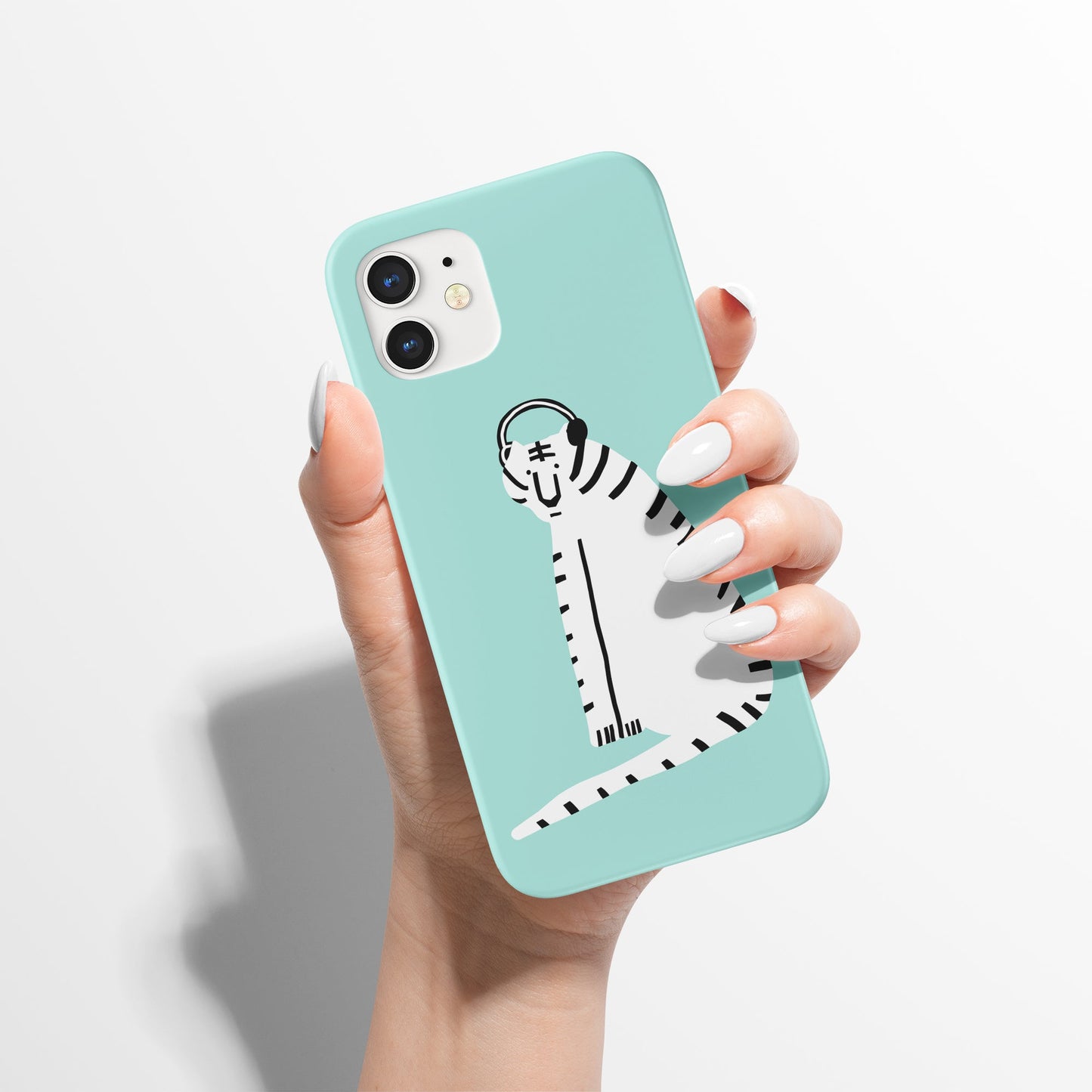 Funny Cat with Headphones iPhone Case