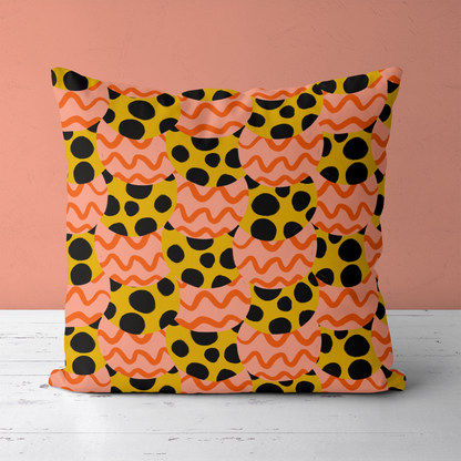 Throw Pillow with Modern Abstract Pattern