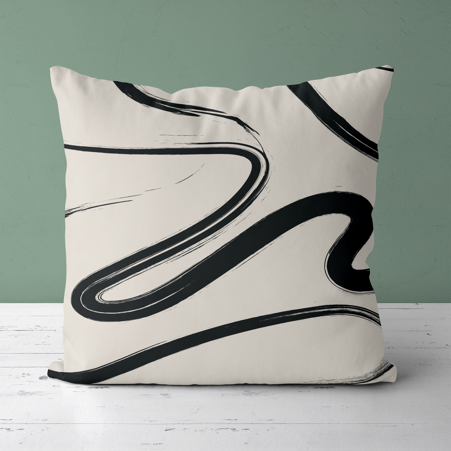 Painted Expressionism Pollock Inspired Throw Pillow