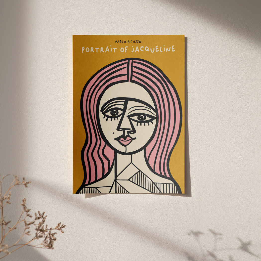 Picasso Woman Mustard Poster