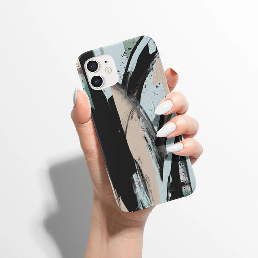 Abstract Blue Brushstrokes iPhone Case