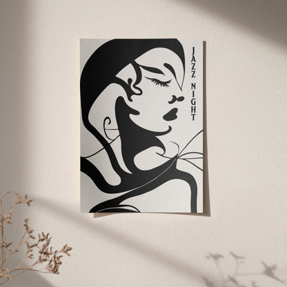Jazz Night Woman Poster
