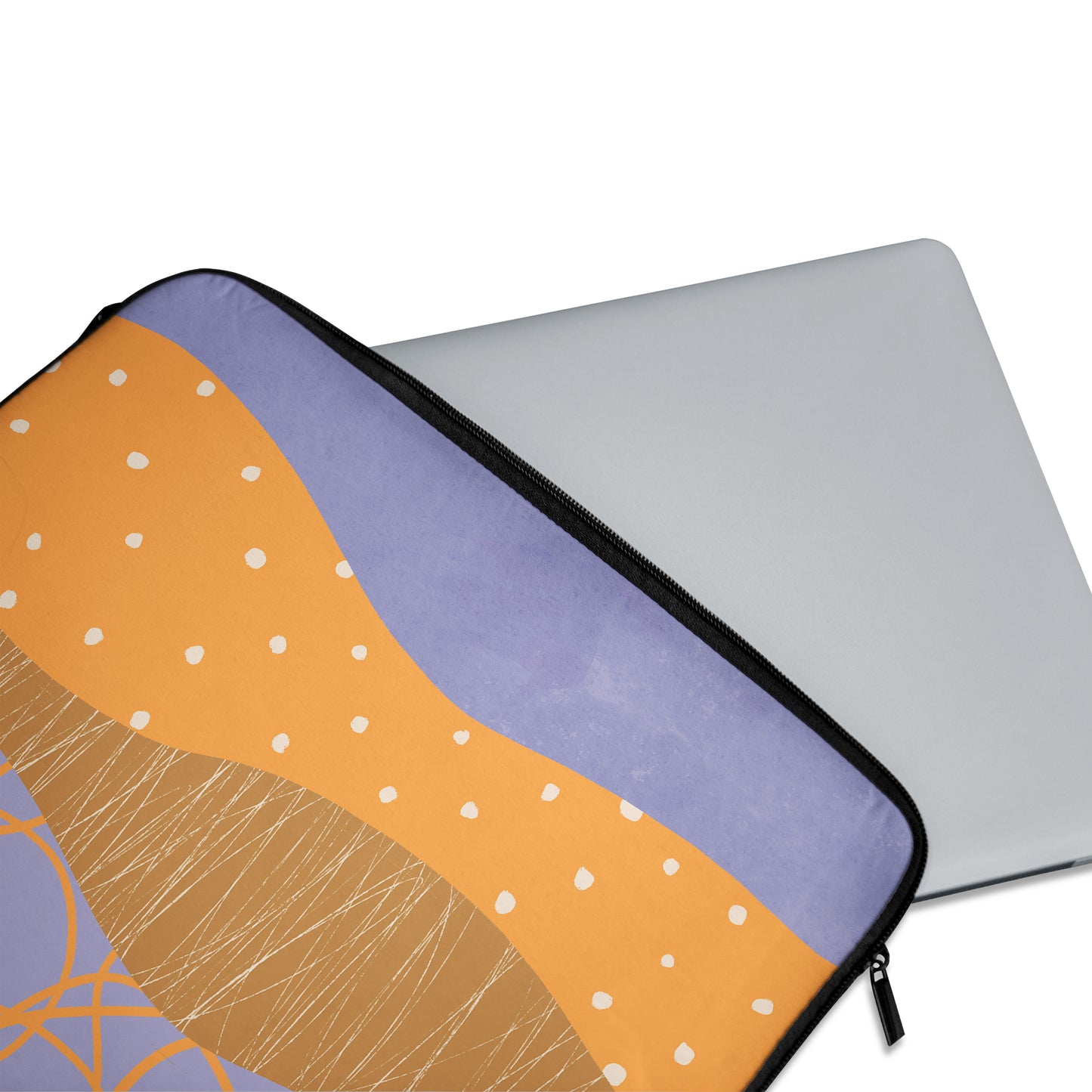 Purple Orange Abstract Art - Laptop Sleeve