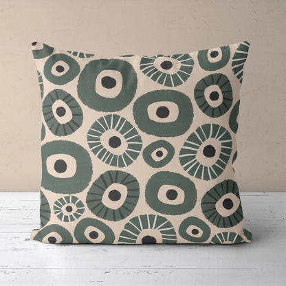 Rustic Mid Century Modern Pattern Throw Pillow