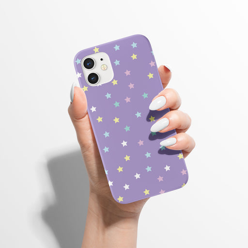 Purple Colorful Stars iPhone Case