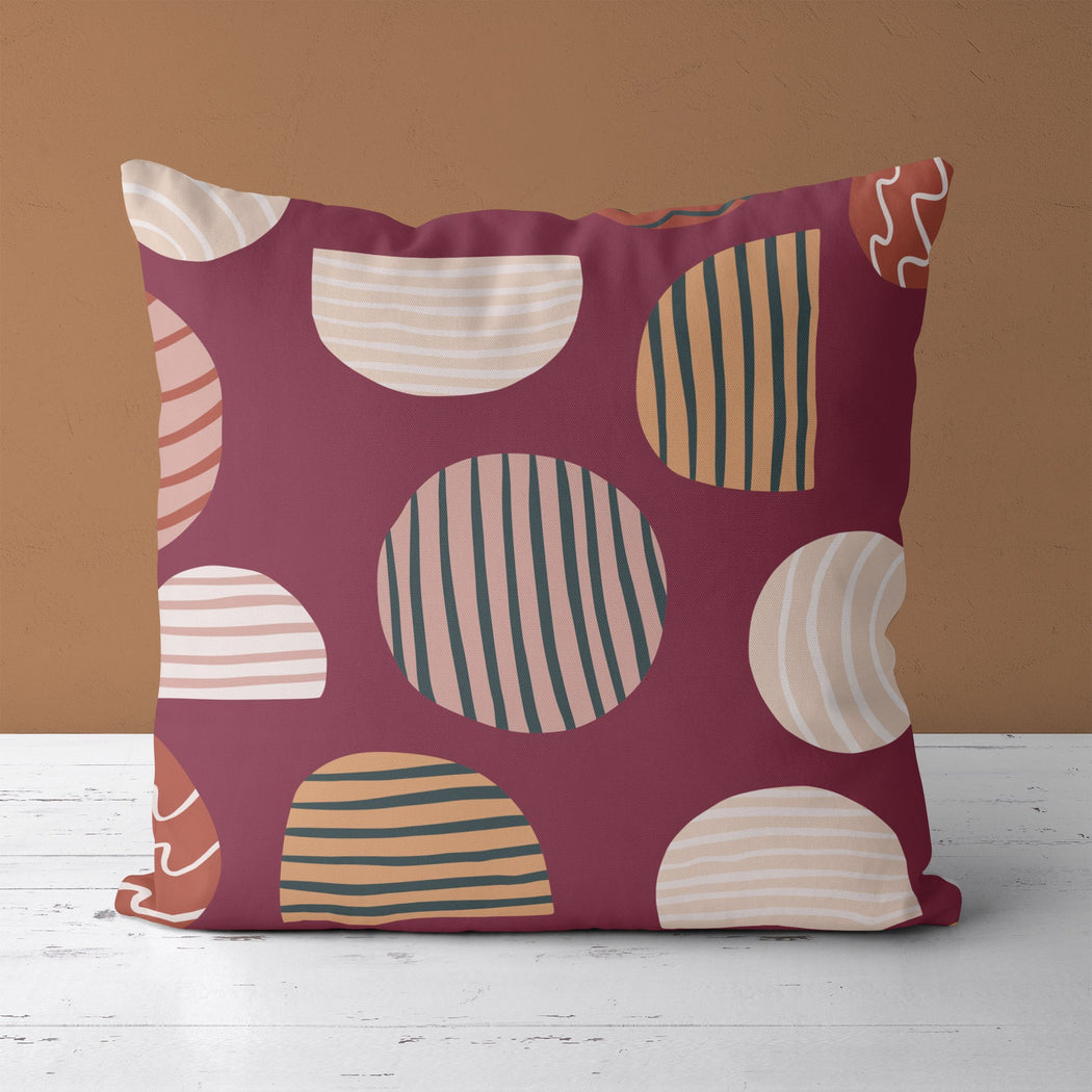 Throw Pillow with Abstract Art