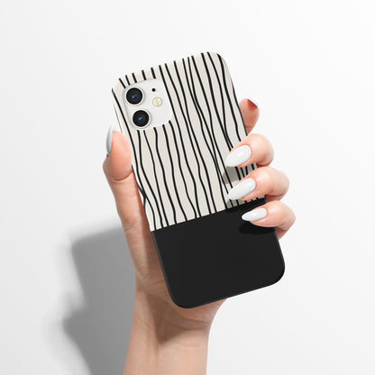 Black and White Striped Pattern iPhone Case