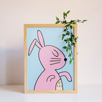 Pink Rabbit Poster