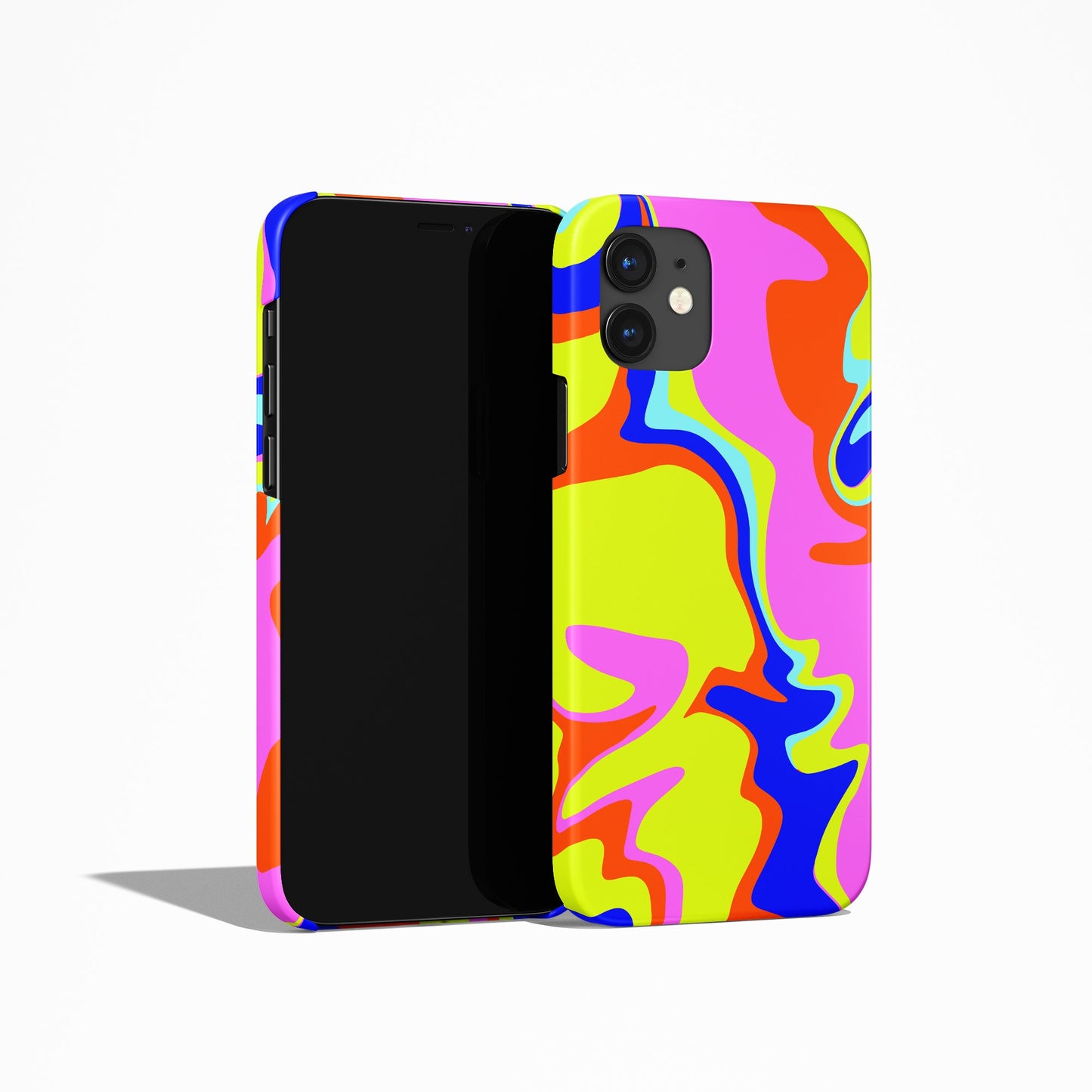 Neon Liquid Swirl iPhone Case