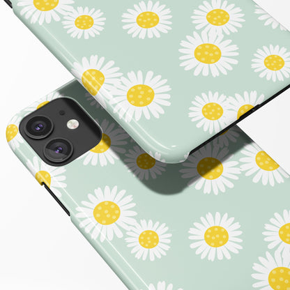 Retro Blue Daisies iPhone Case