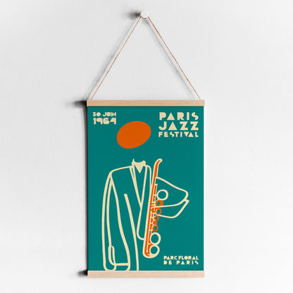 Paris Jazz Festival 1964 Music Poster