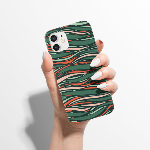 Abstract Green iPhone Case