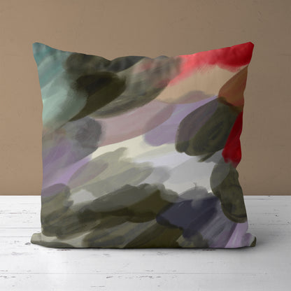Abstract Hand Painted Art Throw Pillow