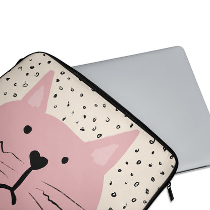 Funny Pink Cat - Laptop Sleeve