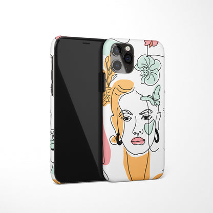 Line Art Drawing iPhone Case