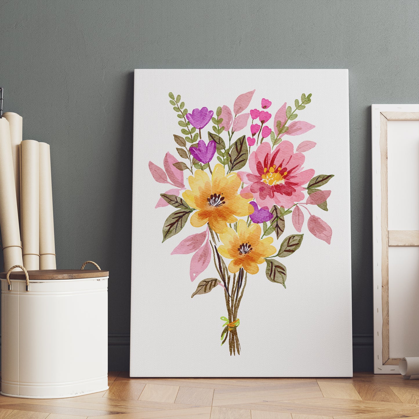 Spring Flower Bouquet Canvas Print