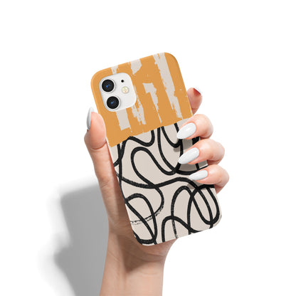 Yellow Mid Century Modern iPhone Case