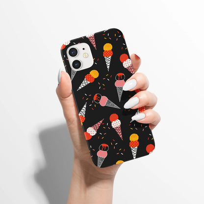 Ice Cream Black iPhone Case