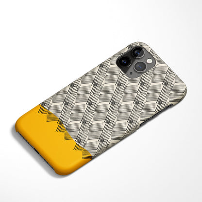 Yellow Mid Century iPhone Case