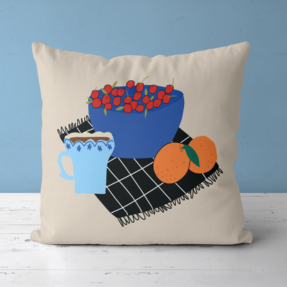 Terrace Decor Throw Pillow