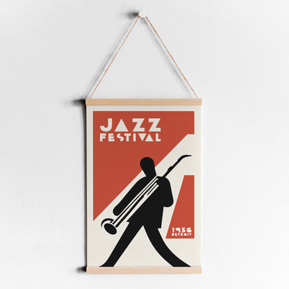 Jazz Festival Detroit 1936 Poster