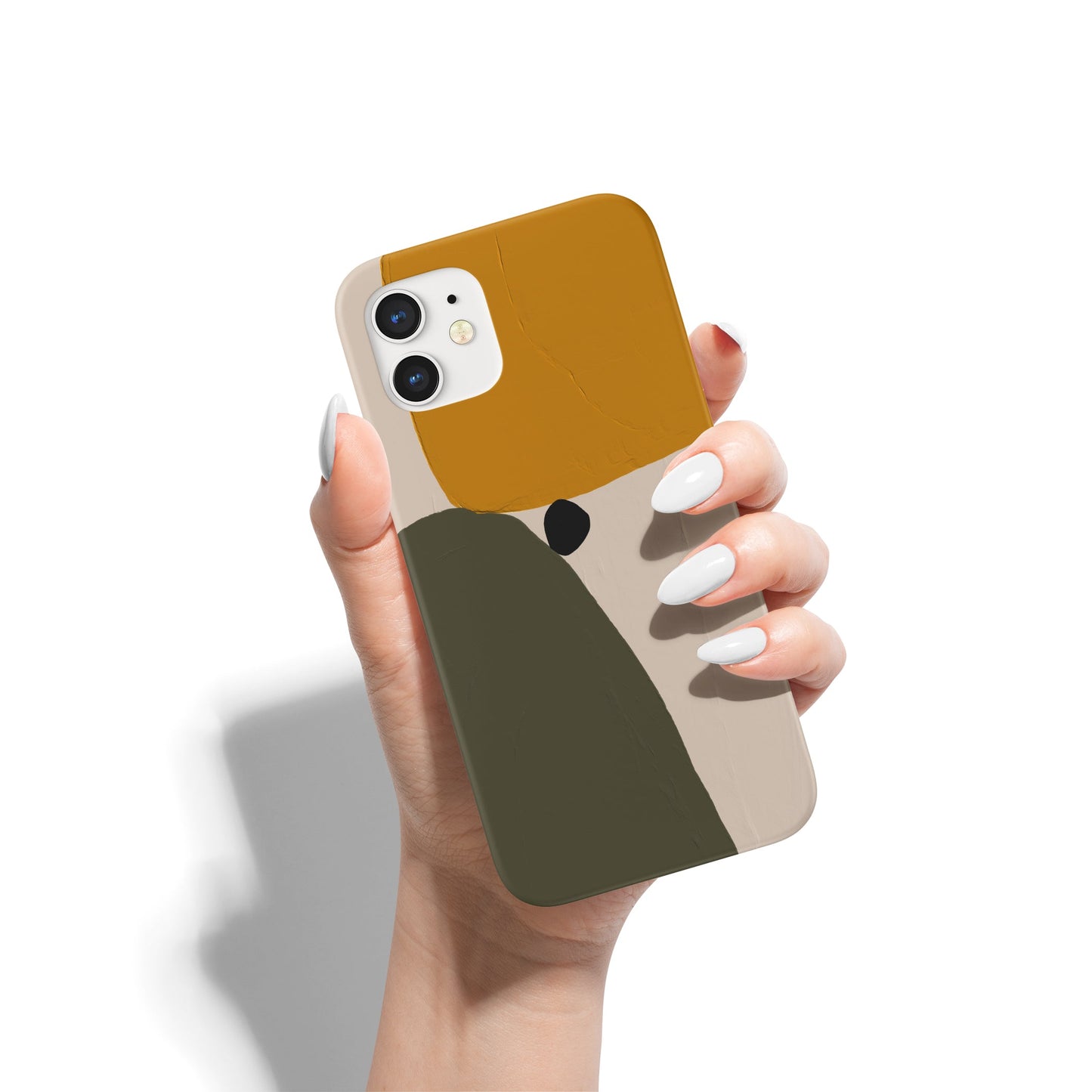 Minimalist Green Yellow Stones iPhone Case