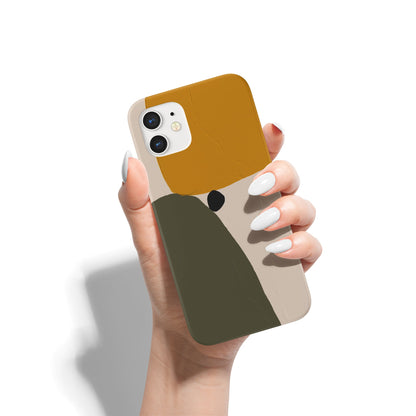 Minimalist Green Yellow Stones iPhone Case