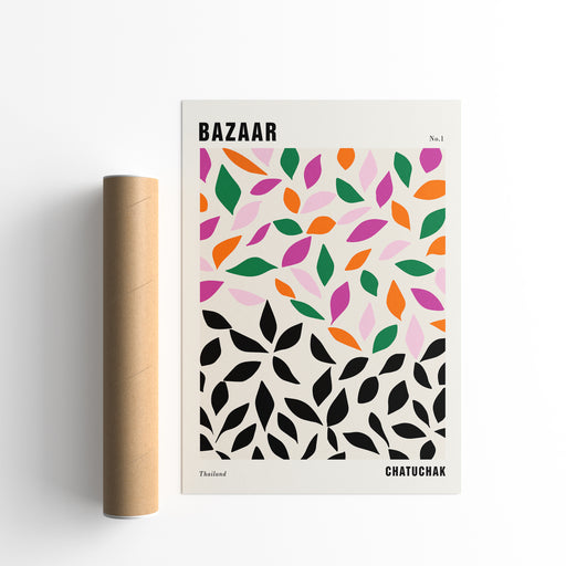 Thailand Bazaar Modern Art Print