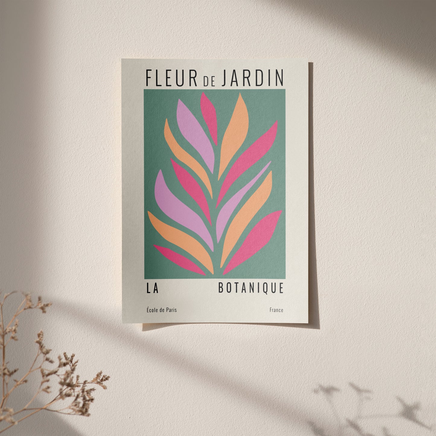 Modern Fleur de Jardin Poster