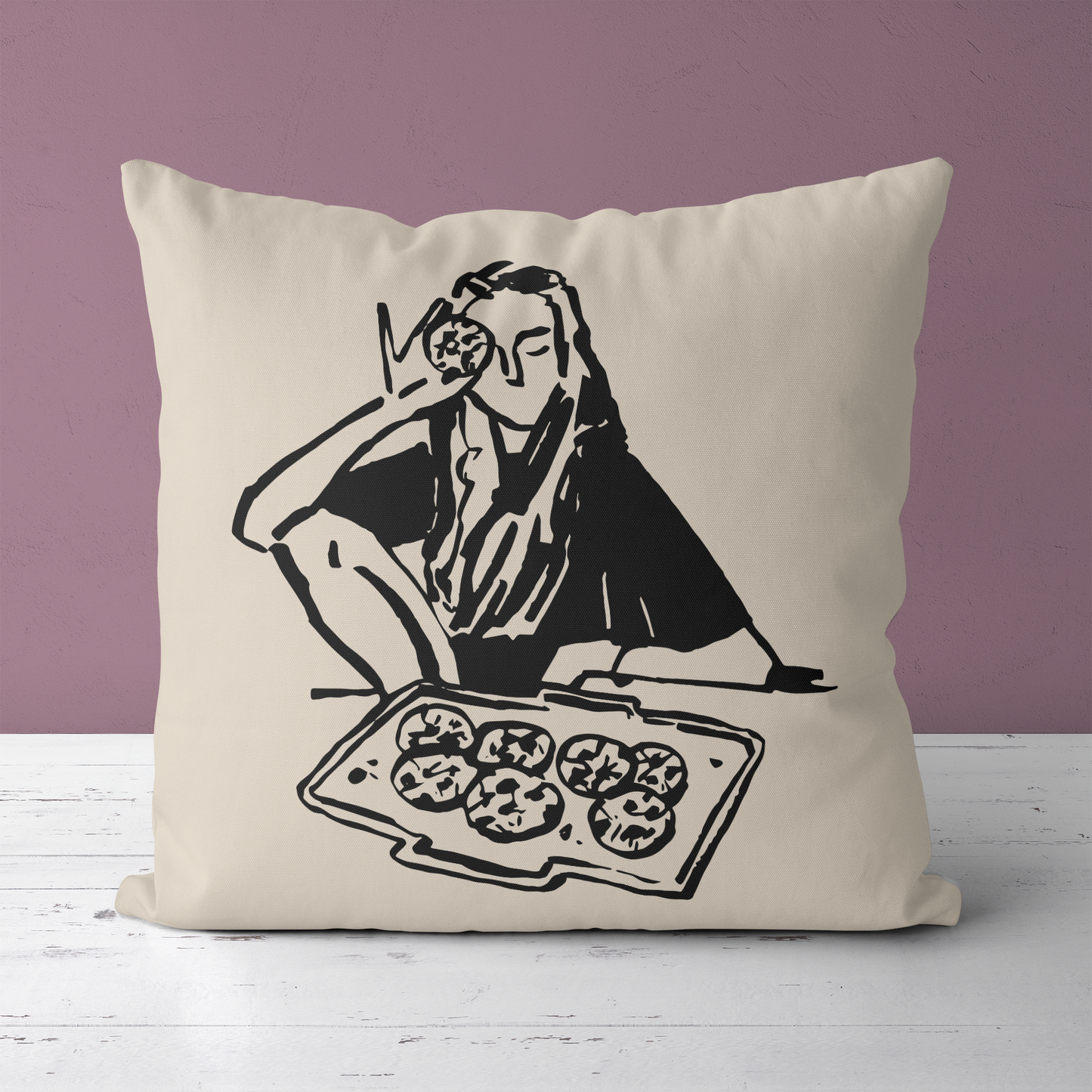 Cookie Lovers Funny Throw Pillow