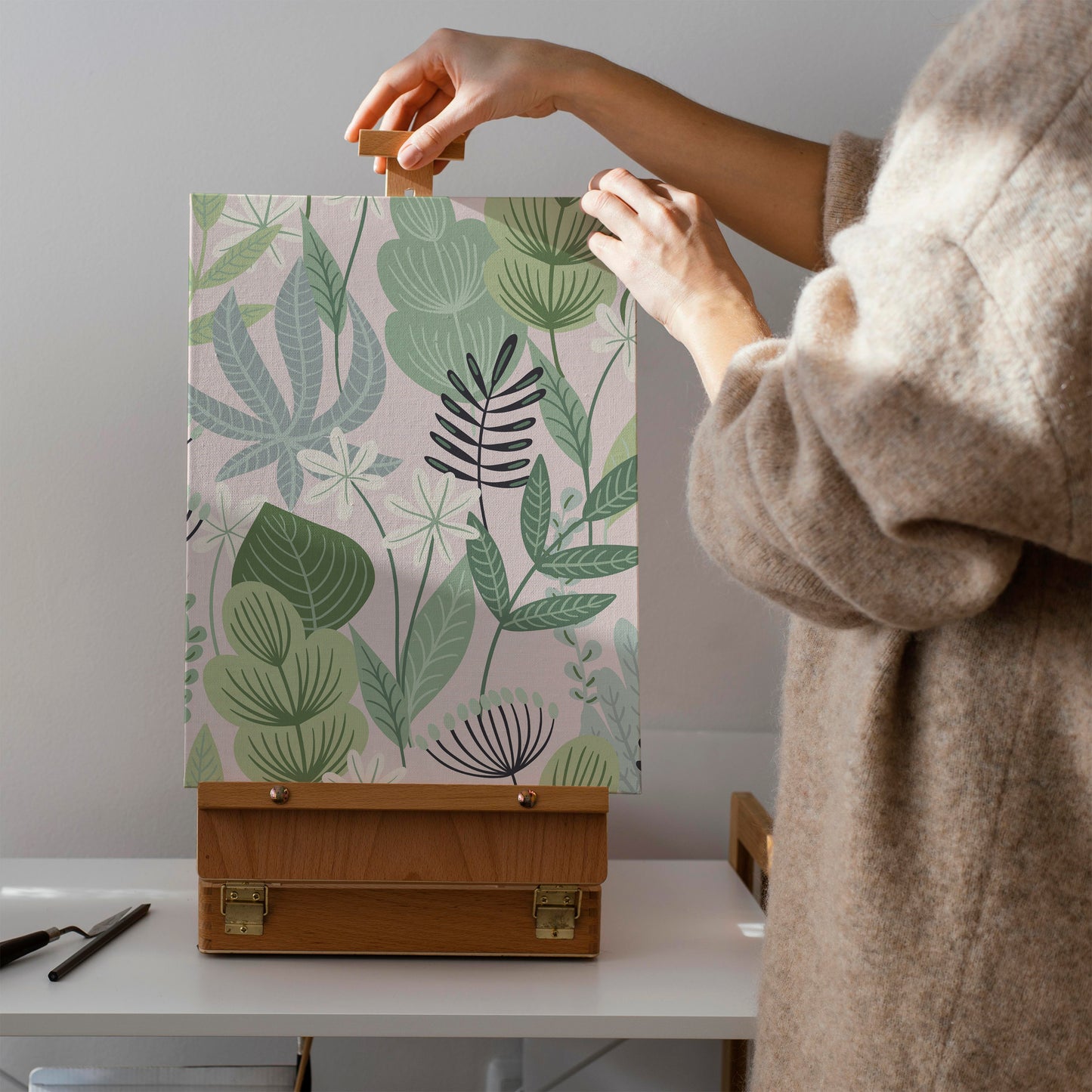 Green Botanical Canvas Print