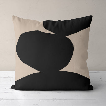 Minimalist Black Stones Throw Pillow