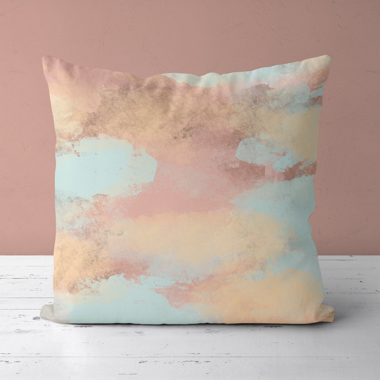 Pastel Hand Painted Abstract Gradient Throw Pillow