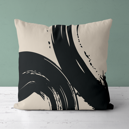 Loft Design Black Ink Throw Pillow