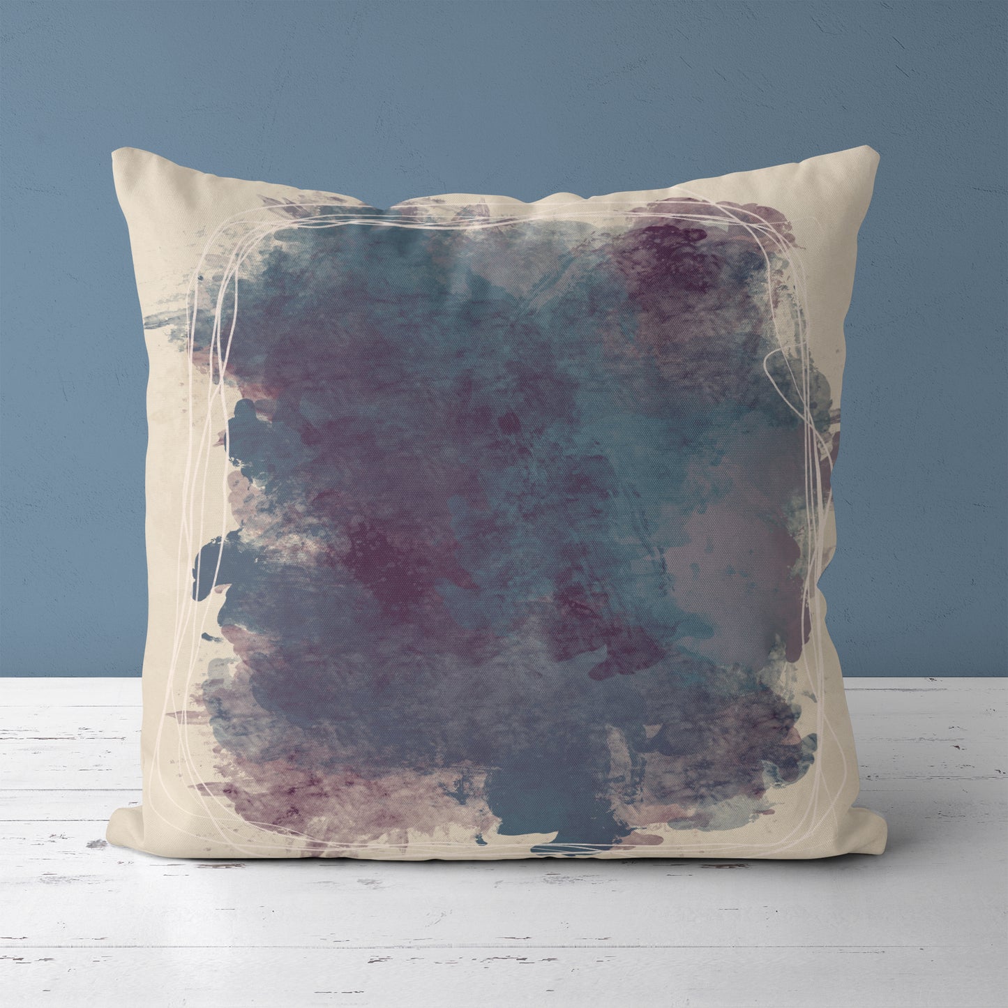 Eclectic Abstract Painting Throw Pillow